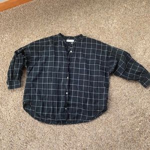 Everlane Air Collarless Blouse